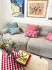 Abigail Cranberry Plaid Pillows - Archive New York