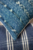 Vintage Indigo Denim Striped Pillow - Archive New York