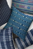 Vintage Indigo Denim Striped Pillow - Archive New York