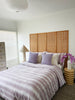 Checkered Blue and Pink Brocade Pillows - Archive New York