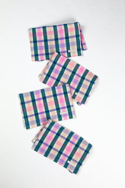 Lola Plaid Cocktail Napkin, Set of 4