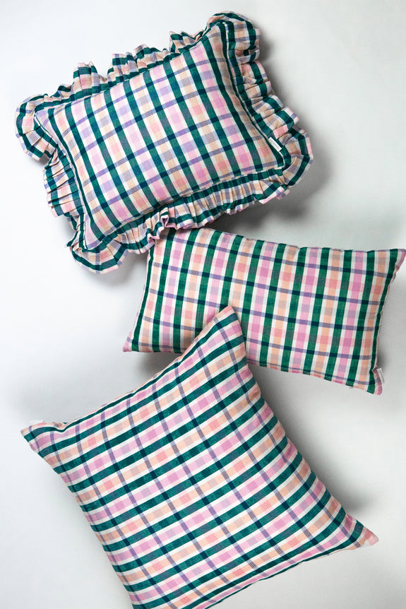 Lola Plaid Square Pillow