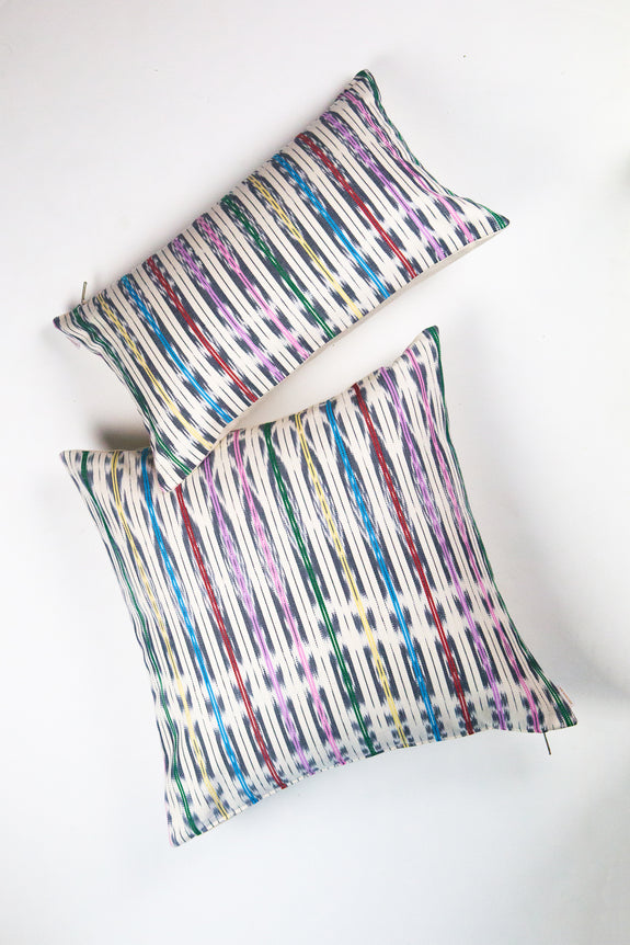 Manuela Jaspé Grey Rainbow Pillow