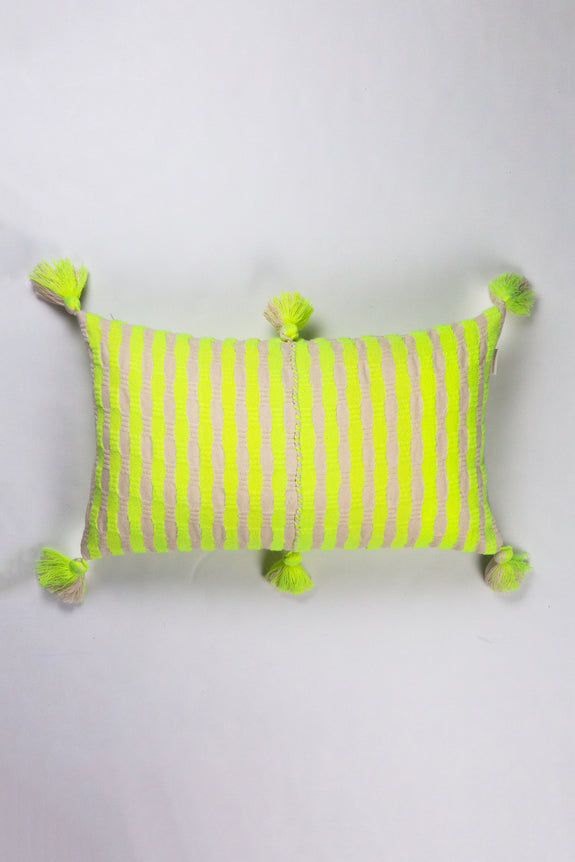 Antigua Pillow - Neon Yellow