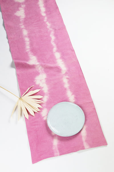 Backordered: Pink Natural Dyed Shibori Table Runner