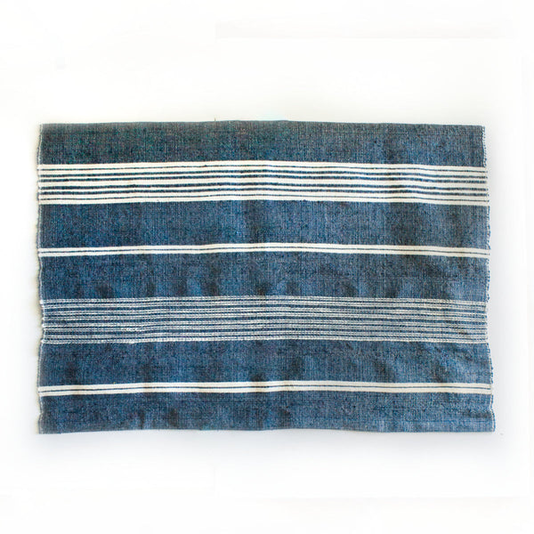 Aden Bath Mat - Navy / Natural