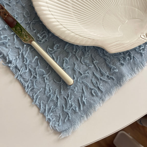 SOLD OUT! SAMPLE SALE 2025 - Tortilla Light Blue Placemat / Napkin