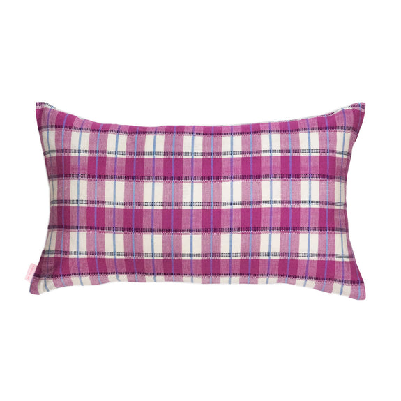 San Andres Gingham Pink & White Pillow