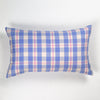 Abigail Plaid Square Pillow in Periwinkle and Pink - Archive New York