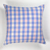Abigail Plaid Square Pillow in Periwinkle and Pink - Archive New York