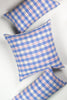 Abigail Plaid Square Pillow in Periwinkle and Pink - Archive New York