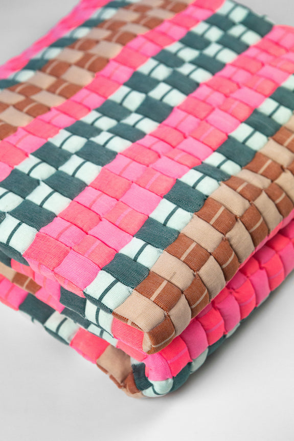 Quilted Suzani Throw Blanket - Multi