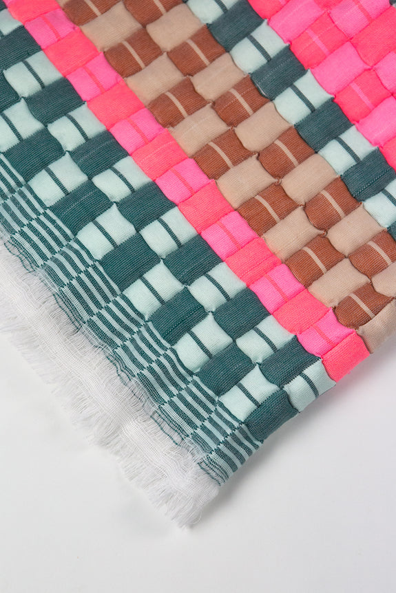 Quilted Suzani Throw Blanket - Multi