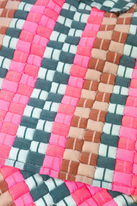 Quilted Suzani Throw Blanket - Multi