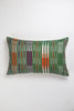 Vintage Verde Ikat Stripe Pillow - Archive New York