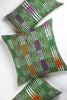 Vintage Verde Ikat Stripe Pillow - Archive New York