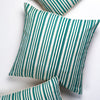Vintage Jade Green Striped Pillow - Archive New York