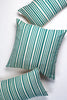 Vintage Jade Green Striped Pillow - Archive New York