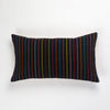 Vintage Washed Black Denim Rainbow Striped Pillow - Archive New York