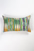 Vintage Green and Peach Ikat Pillow - Archive New York