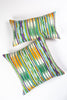 Vintage Green and Peach Ikat Pillow - Archive New York
