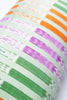 Vintage Ikat Mint Green, Orange & Magenta Stripe Pillow - Archive New York