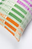Vintage Ikat Mint Green, Orange & Magenta Stripe Pillow - Archive New York