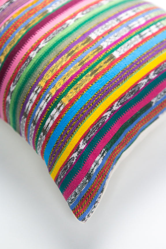 Vintage Rainbow Ikat Pillow