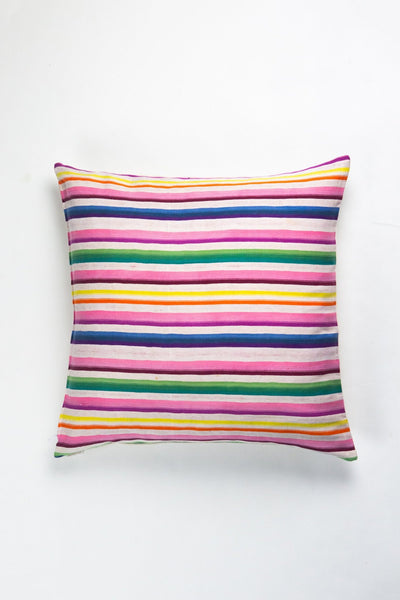 Vintage 70s Rainbow Striped Pillow - Archive New York