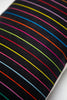 Vintage Washed Black Denim Rainbow Striped Pillow - Archive New York