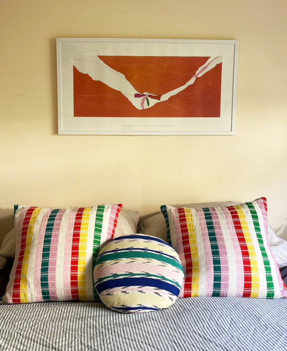 Santiago Rainbow Grid Pillow - 12" x 20"