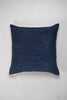 Vintage Indigo Denim 16" Striped Square Pillow - Archive New York