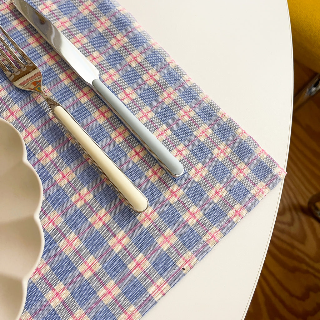 Sample Check Design Sofia Periwinkle Plaid Placemat - Sample Sale 2026 – Archive New York