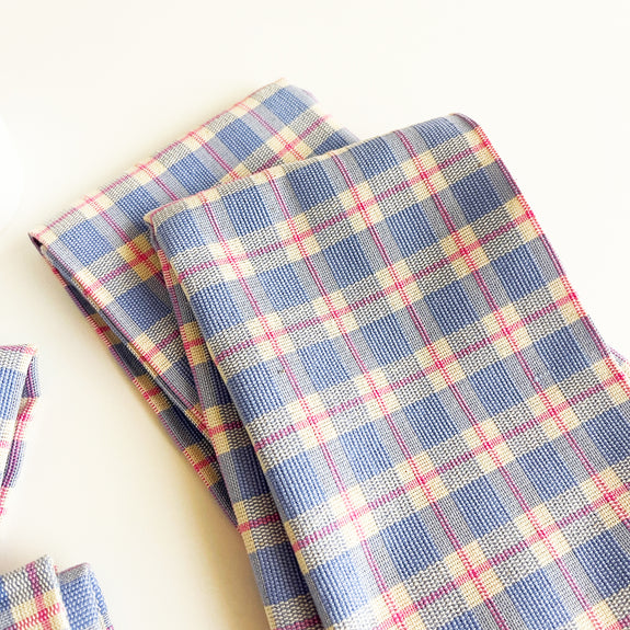 Sofia Periwinkle Plaid Dinner Napkins