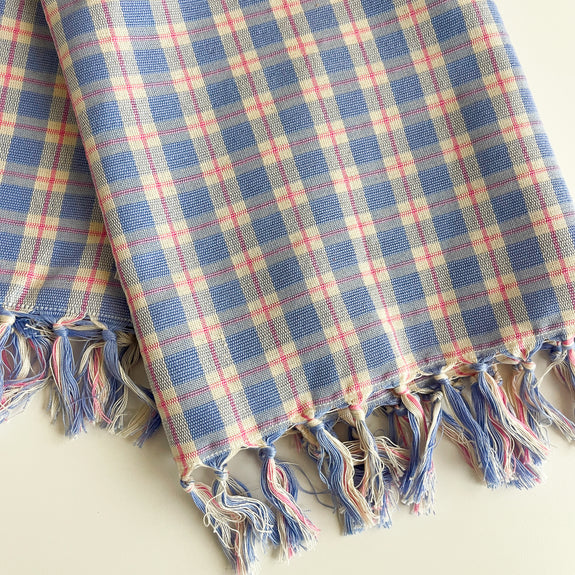 Sofia Periwinkle Plaid Towel