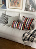 Cecilia Black and Ivory Striped Plaid Pillow - Archive New York