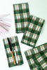 San Andres Gingham Forest & White Napkins - Archive New York