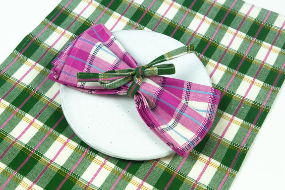 San Andres Gingham Forest & Ivory Placemat