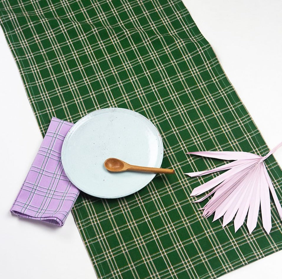 Chiapas Plaid Forest Green Table Runner – Archive New York Chiapas Plaid Forest Green Table Runner – Archive New York