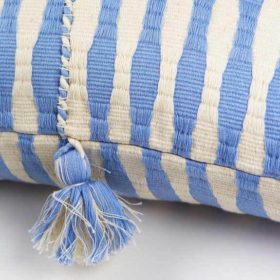 Antigua Pillow - Baby Blue Stripe