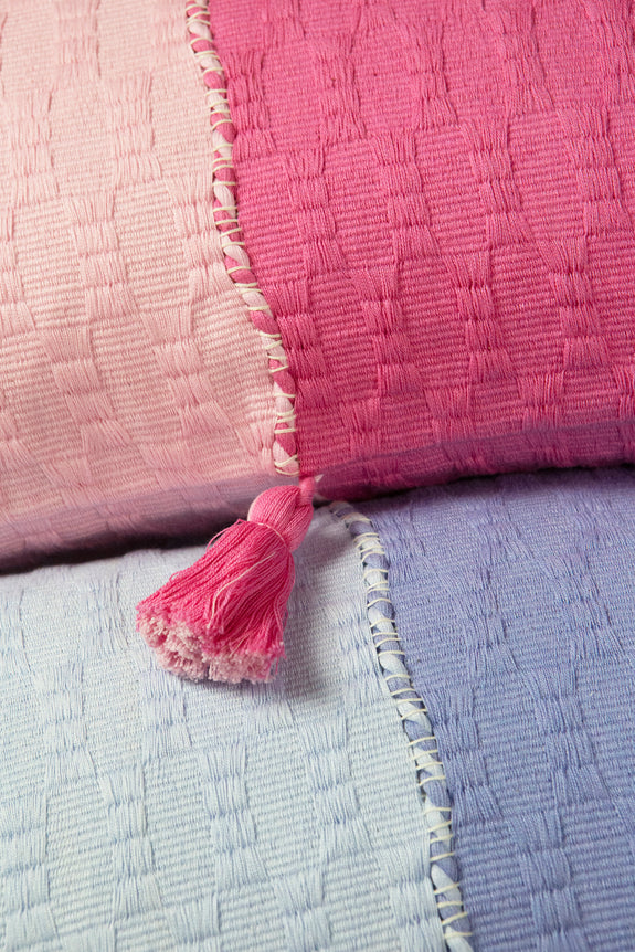 Backordered: Antigua Pillow - Light Pink & Bright Pink Colorblocked