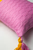 Antigua Pillow - Colorblocked Pink and Orange / Jade Green - Archive New York