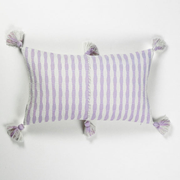 Antigua Pillow - Light Lavender Stripe