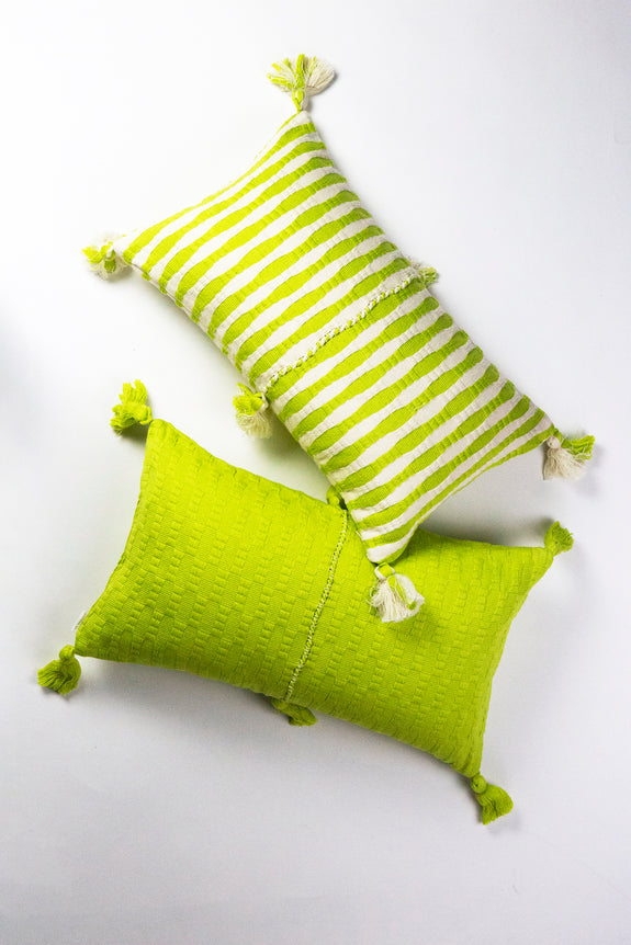 Antigua Pillow - Lemon Lime Solid