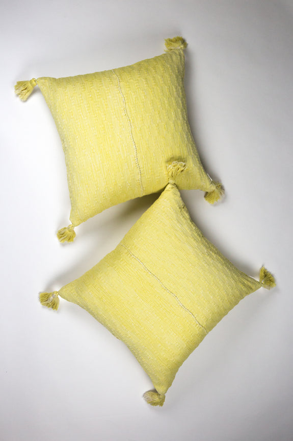 Antigua Pillow - Faded Yellow Solid
