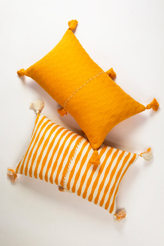 Antigua Pillow - Orange Striped