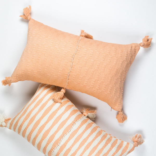 Antigua Pillow - Peach Solid