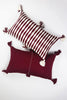 Antigua Pillow - Burgundy Stripe - Archive New York