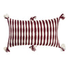 Antigua Pillow - Burgundy Stripe - Archive New York