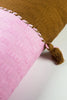 Antigua Pillow - Baby Pink and Umber Colorblocked - Archive New York